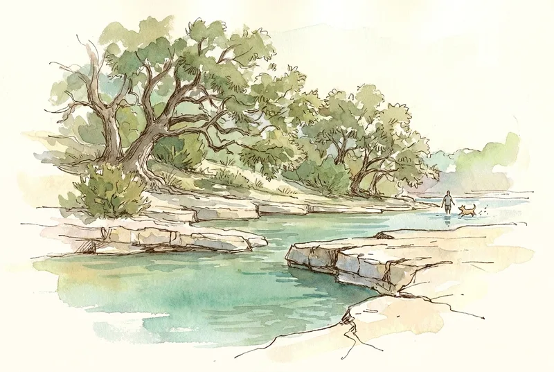 Watercolor illustration of Campbell's Hole